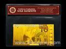 EURO 10 Gold foil banknotes 24k gold with PVC holder and COA certificate