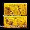 Pure 24k Gold 10 Pound Gold foil banknote England Bank TEN pounds