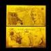 Pure 24k Gold 10 Pound Gold foil banknote England Bank TEN pounds