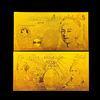 24k Gold 5 Pounds Double logo gold banknote - Pound gold currency