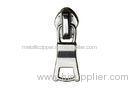 Industrial Metal Auto Lock Zipper Slider With Emboss Logo For Apparel