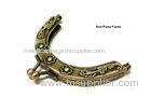 Metal Clutch Purse Handle Frame For Handbag Nickel-Free Light Golden Color