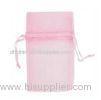 Little Pink Jewelry Drawstring Pouch / Bags With Silkscreen Printing