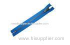7# Eco-Friendly Metal Closed End Zipper For Garment With Blue Color Teeth