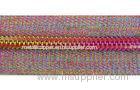 Semi Auto-Lock 8# Plastic Rainbow Nylon Teeth Zippers For Home Textile