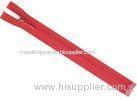 No.3 Red Nylon Separating Invisible Zipper Open End For Underwear