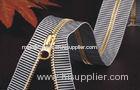 Separating Invisible Gold Plated Zipper / Metal Zippers For Jackets