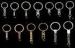 Different Shape Handbag Accessories Metal Key Chain Ring