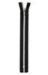 No. 5 Silver Plated Black Nylon Closed End Garments Zipper With Automatic Head