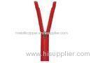 ECO-friendly Red Waterproof 5# Resin Auto Lock Zipper Closed End For Coat