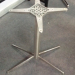 banquet dining table with stainless steel table base