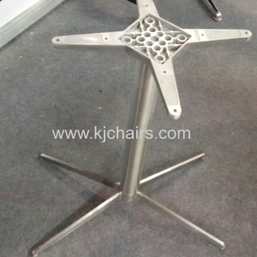 banquet table with cross stainless steel table leg