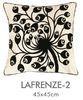 Personalized Grey Yellow Applique Pillow Covers Back Zipper With Lafrenze Embroidery