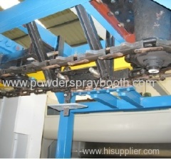 overhead conveyor for powder coating line