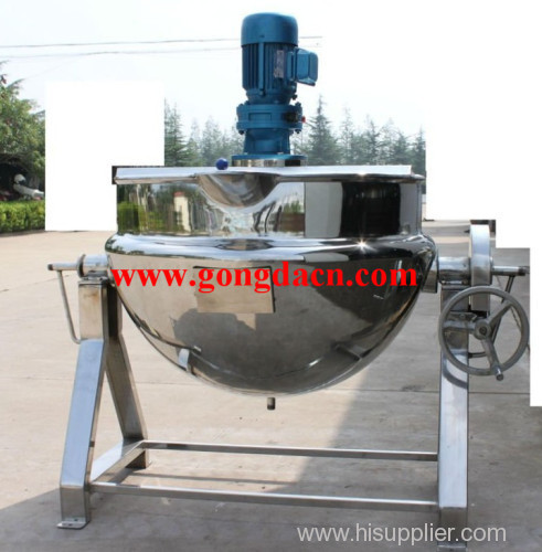 Gas heating/ steam heating stainless steel gas heating jacketed kettle