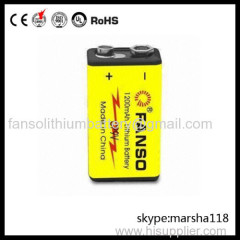 9V lithium battery non rechargeable