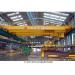 Overhead crane with magnet for auxiliary hook cap.
