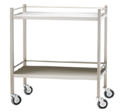 Stainless steel medical trolley