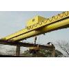 Low level slewing telescopic electromagnetic overhead crane with carrier-beam