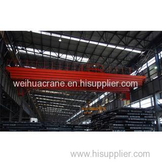 High level slewing overhead crane with carrier-beam