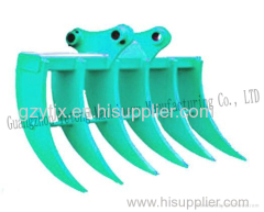 Customized Excavator Rake Bucket High Efficiency Construction Equipment