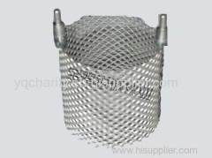 Platinum-coated titanium anode/titanium electrode