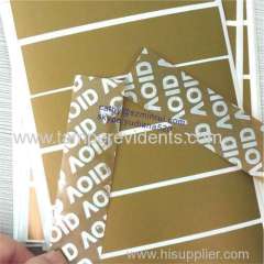 adhesive tamper security tape void label