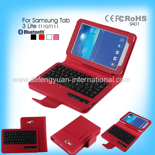 Valuable Made in China Bluetooth Keyboard Case for Samsung Tab 3 Lite T110/T111