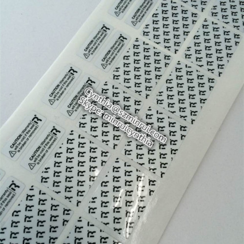 Anti-counterfeit Waterproof Adhesive Warranty Sticker 