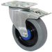 5 inches ball bearing elastic rubber casters with brakes