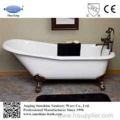 Slipper freestanding cast iron bathtub