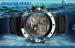 Dual Time Analog Digital Wrist Watch Blue PU Strap Womens Sport Watch
