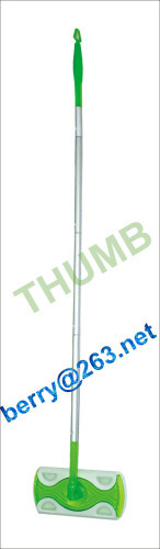 Aluminum handle flat mop green color