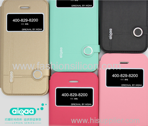 Lemon series fashion color PU case for Iphone5 S