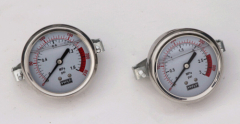 2.5''liquid filled pressure gauge with back connector