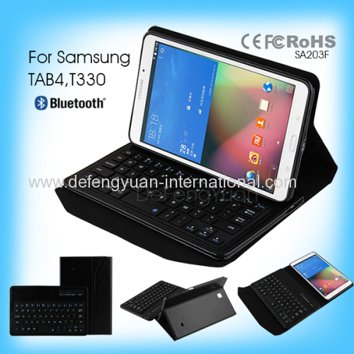 Popular Language Customized Bluetooth Keyboard Case for Samsung Tab 4 T330