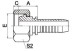 20511C Metric Female 24 degree multiseal H.T. fittings DIN3868