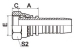 20511C Metric Female 24 degree multiseal H.T. fittings DIN3868