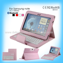 PU Leather Silicon bluetooth wireless keyboard for Samsung note10.1 N8000