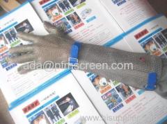 15cm sleeve stainless steel safety gloves