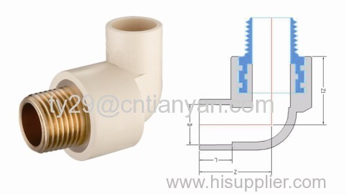 CPVC ASTM2846 standard water supply fittings(MALE ELBOW)
