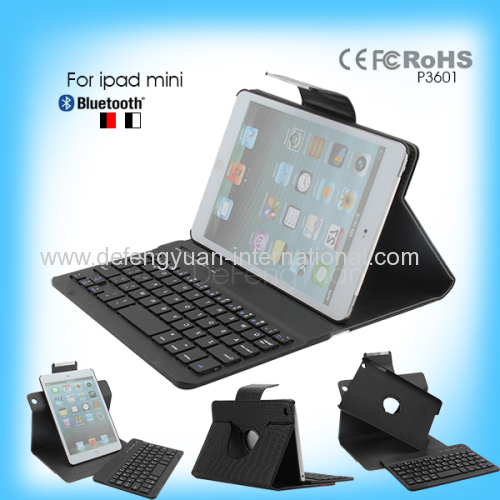 Newest Wholesale Rechargeable Bluetooth Keyboard Case for Ipad Mini