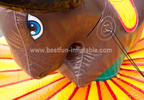 Adult inflatable bull rodeo