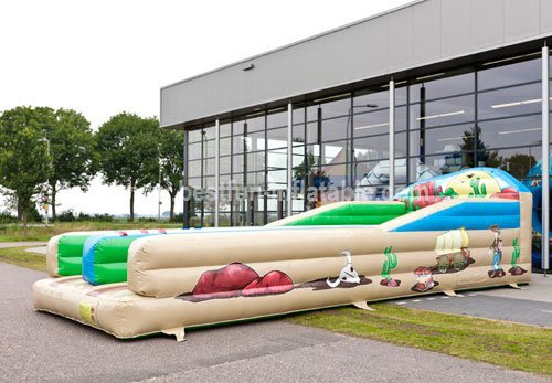 Inflatable bungee run for carnival games