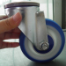 blue swivel TPE casters with bolt hole fitting