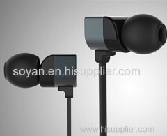 2014 New flat cable Metal earphone