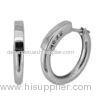 Succinct solid 925 sterling silver hoops earrings for women