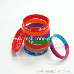 Sport Colorful Silicone Wist brand with printed