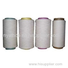 Carded OE yarn for weaving