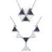 Special designed 925 sterling silver charm necklaces with cz stones paved for women